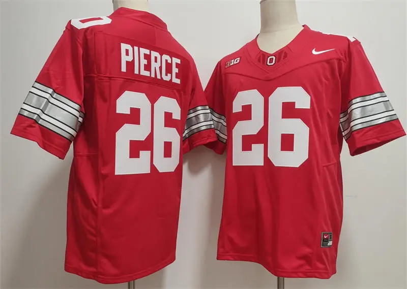 Ohio State Buckeyes #26 Payton Pierce 2026 Scarlet Rush F.U.S.E Limited Football Jersey