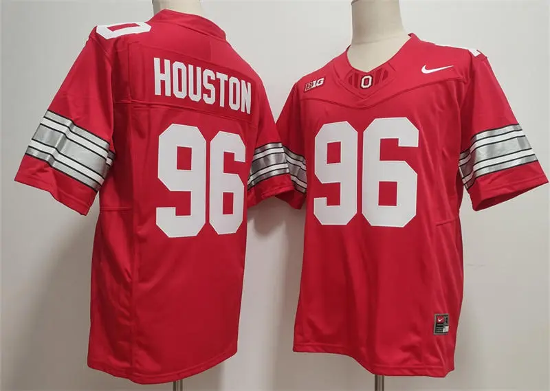 Ohio State Buckeyes #96 Eddrick Houston 2026 Scarlet Rush F.U.S.E Limited Football Jersey