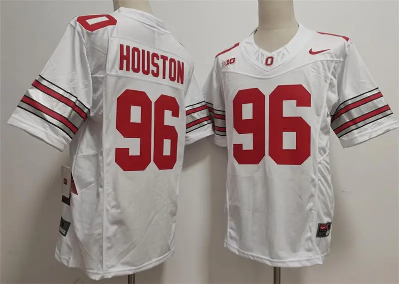 Ohio State Buckeyes #96 Eddrick Houston 2026 White Sub Zero F.U.S.E Limited Football Jersey