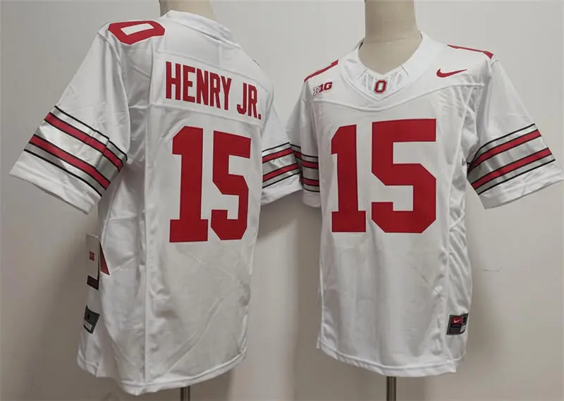 Ohio State Buckeyes #15 Chris Henry Jr. 2026 White Sub Zero F.U.S.E Limited Football Jersey