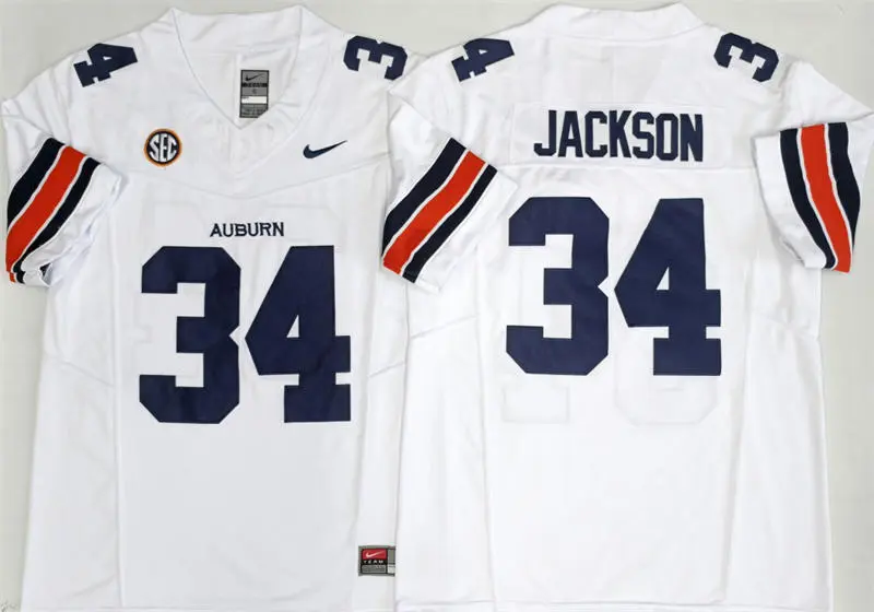 Auburn Tigers #34 Bo Jackson Nike 2026 White Football Game Jersey