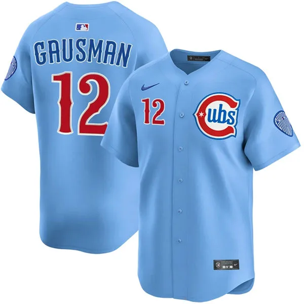 Mens Chicago Cubs #12 Kevin Gausman Nike Blue Alternate Limited Jersey