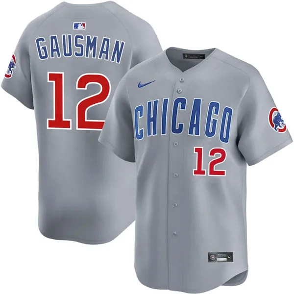 Mens Chicago Cubs #12 Kevin Gausman Nike Gray Road Limited Jersey