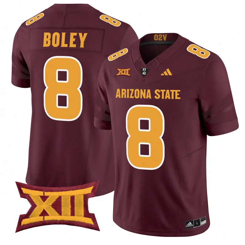 Arizona State Sun Devils #8 Cutter Boley 2026 XII Maroon Football Game Jersey