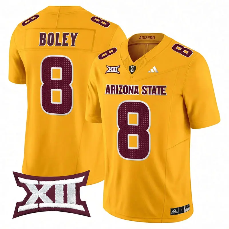 Arizona State Sun Devils #8 Cutter Boley 2026 XII Gold Football Game Jersey