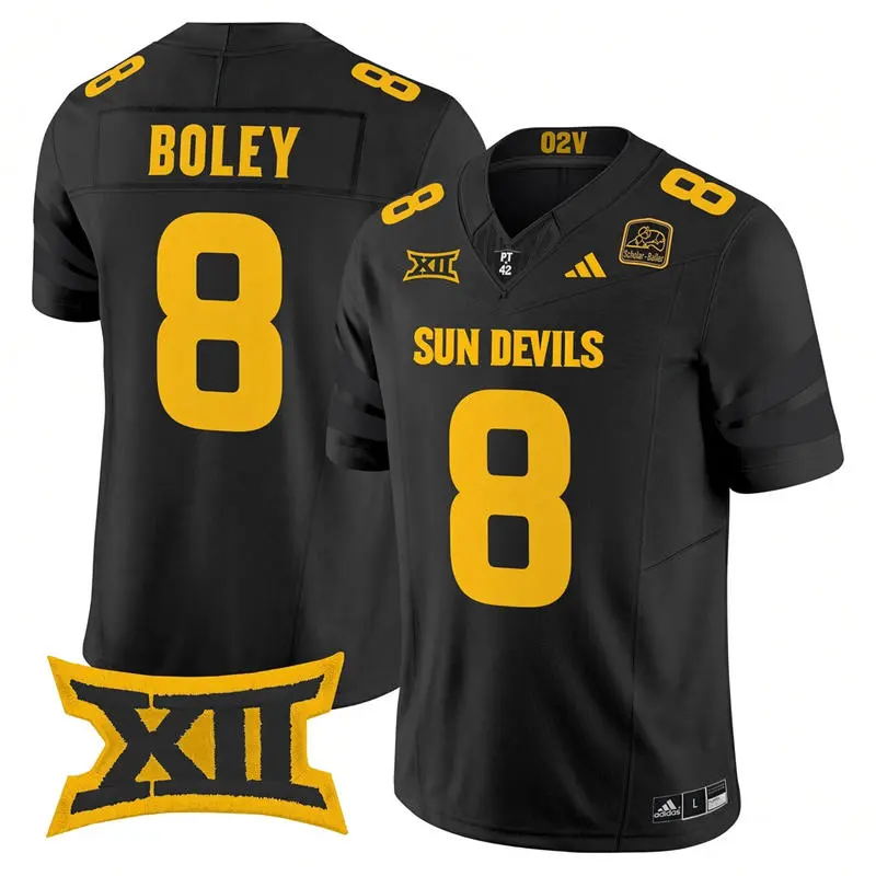 Arizona State Sun Devils #8 Cutter Boley 2026 XII Black Sun Devils Football Game Jersey