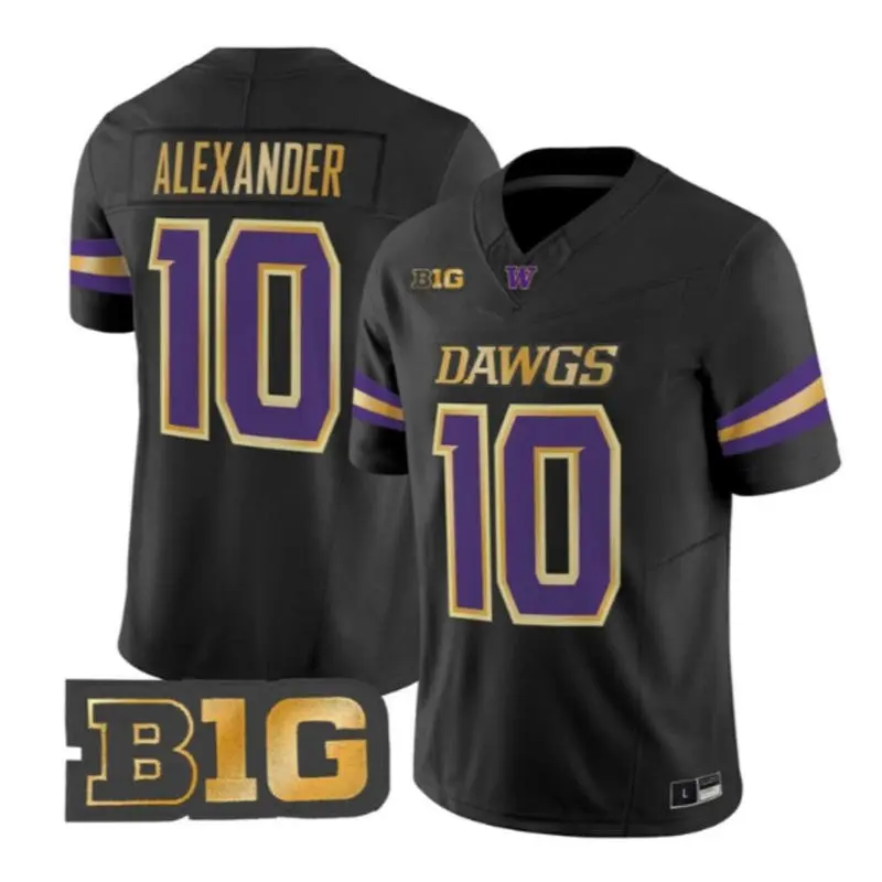 Washington Huskies #10 Xe'ree Alexander 2026 Black Unleash the Dawgs Premier Strategy Jersey
