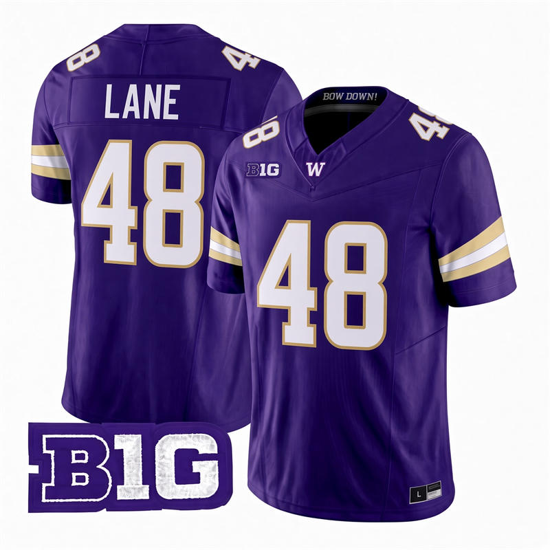 Washington Huskies #48 Jacob Lane 2026 Purple Football Game Jersey