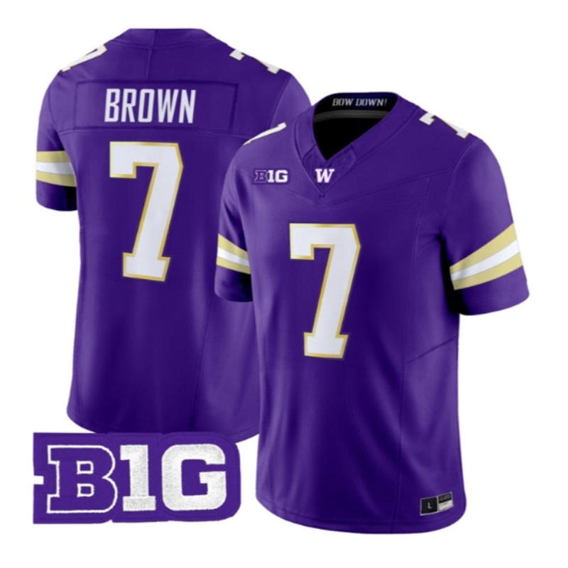 Washington Huskies #7 Elijah Brown 2026 Purple Football Game Jersey