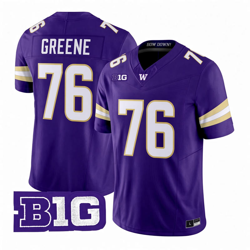 Washington Huskies #76 Kodi Greene 2026 Purple Football Game Jersey