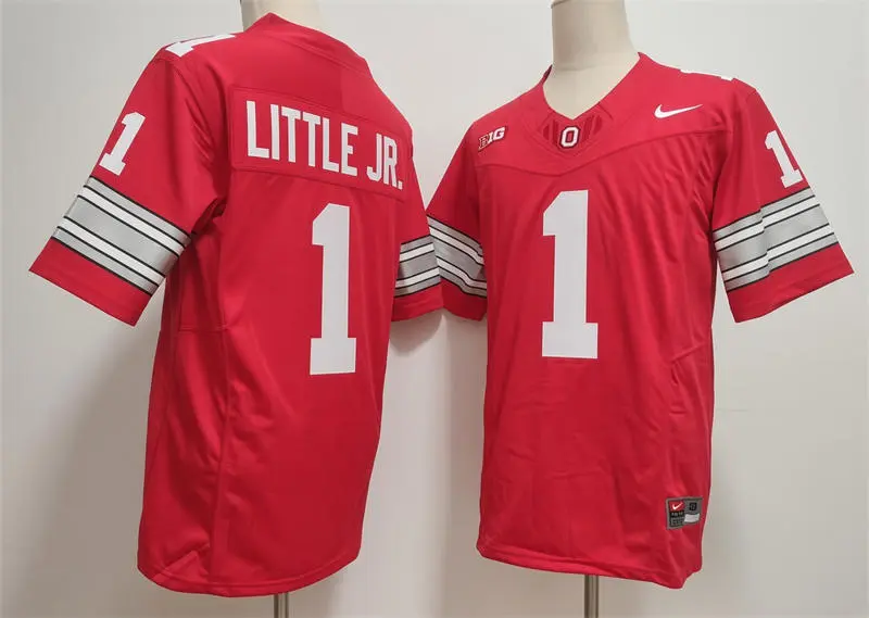 Ohio State Buckeyes #1 Earl Little Jr. 2026 Scarlet Rush F.U.S.E Limited Football Jersey