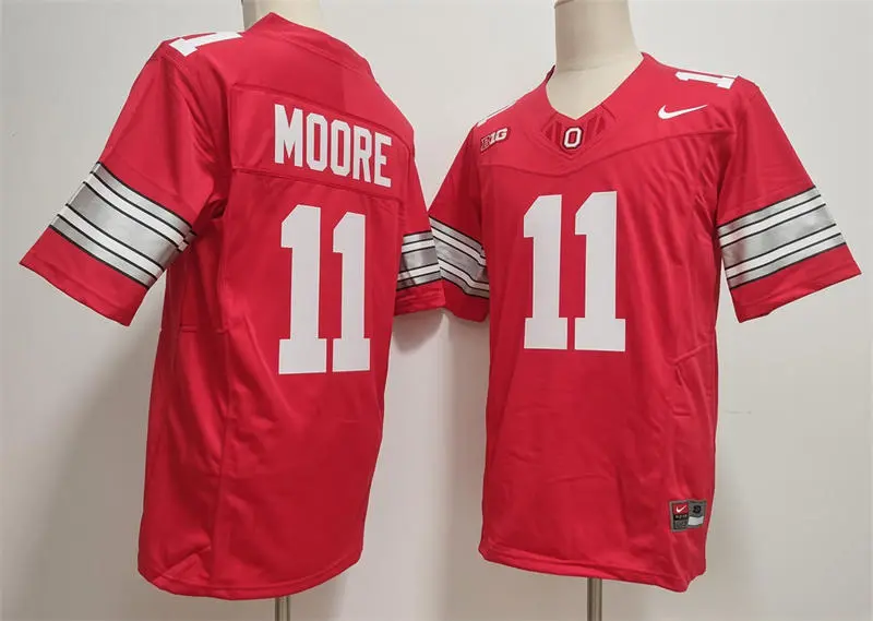 Ohio State Buckeyes #11 Terry Moore 2026 Scarlet Rush F.U.S.E Limited Football Jersey