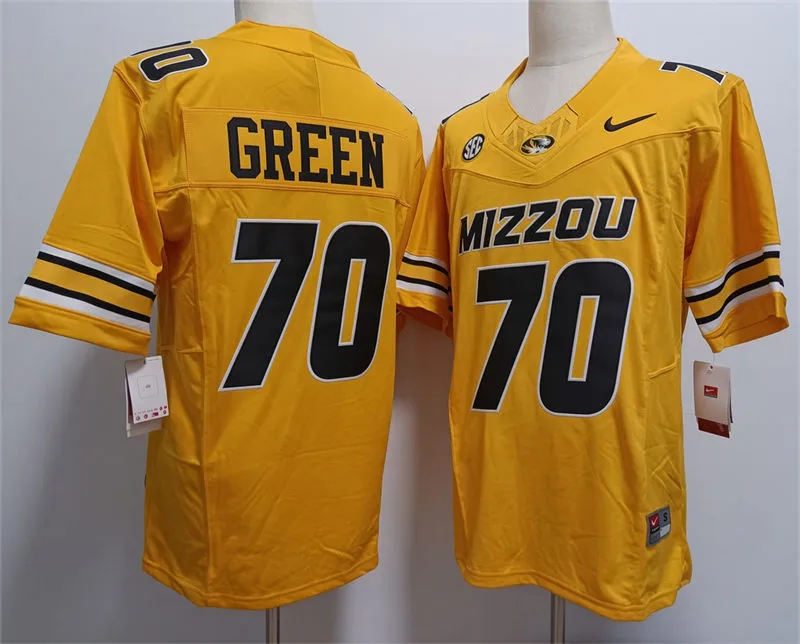 Missouri Tigers #70 Cayden Green Gold F.U.S.E. College Football Limited Jersey