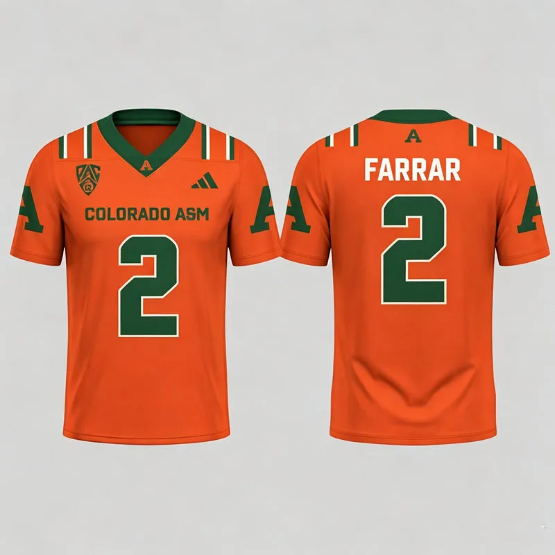 Colorado State Rams #2 K'saan Farrar 2026 Adidas Orange Football Game Jersey