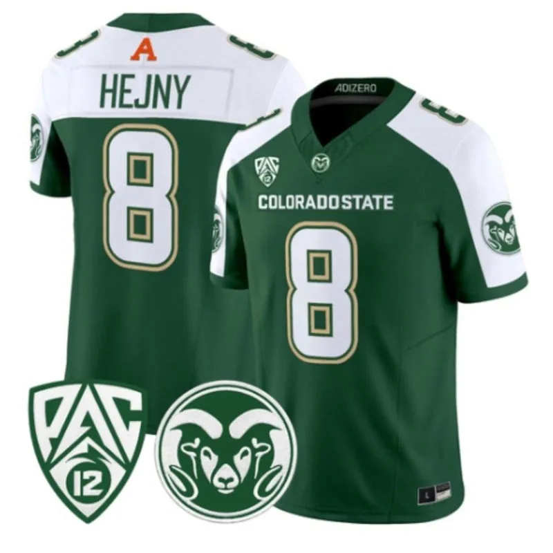 Colorado State Rams #8 Hauss Hejny 2026 Adidas Green White Football Gratitude Jersey