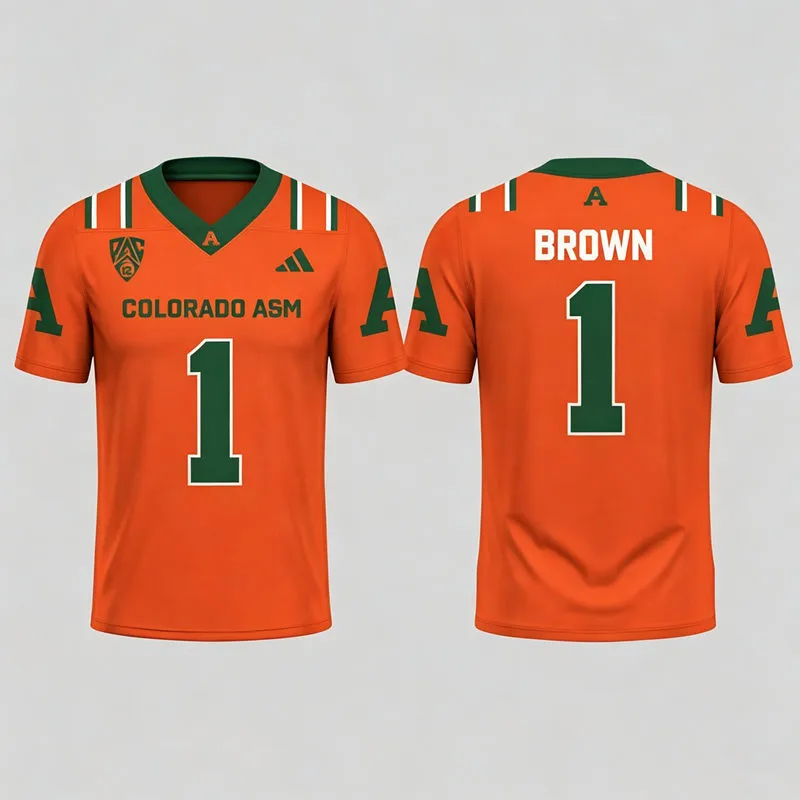 Colorado State Rams #1 Mel Brown 2026 Adidas Orange Football Game Jersey