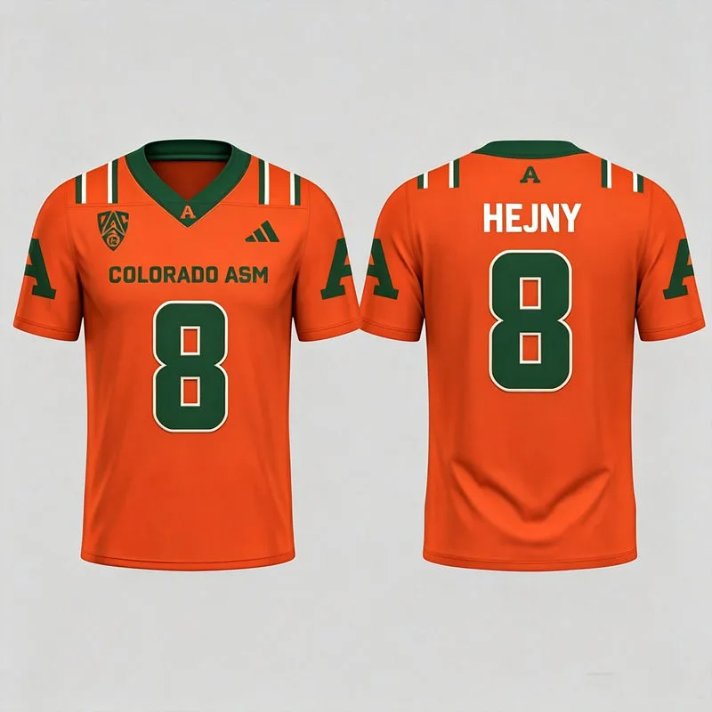 Colorado State Rams #8 Hauss Hejny 2026 Adidas Orange Football Game Jersey