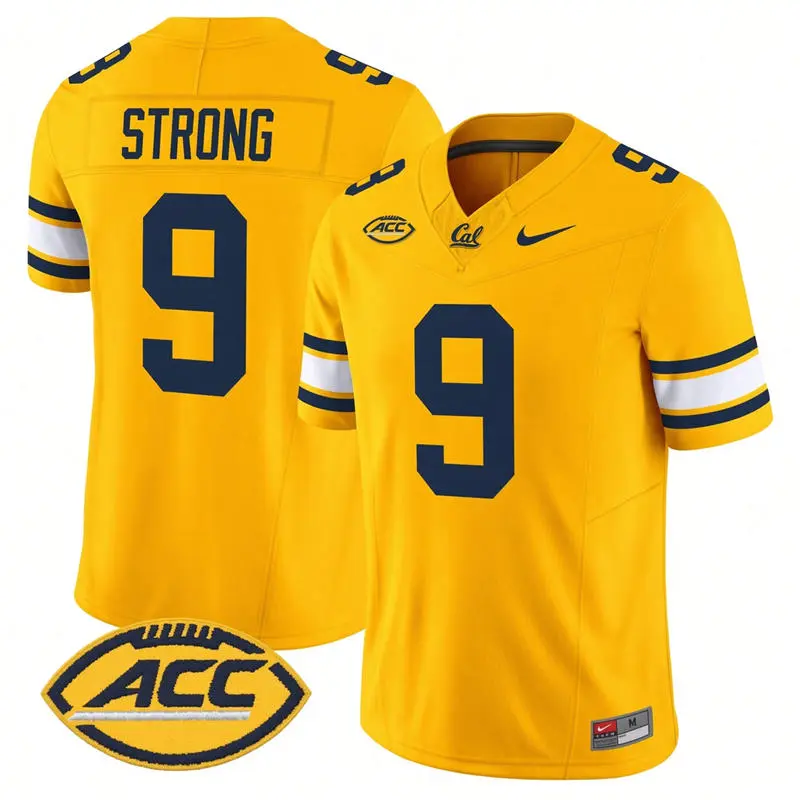 California Golden Bears #9 Ian Strong 2026 ACC Gold Football Game Jersey