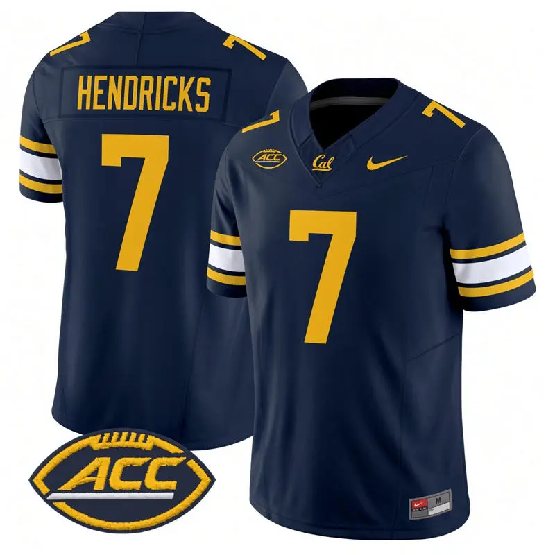California Golden Bears #7 Chase Hendricks 2026 ACC Navy Football Game Jersey