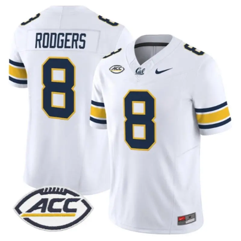 California Golden Bears #8 Aaron Rodgers ACC White Football Game Jersey