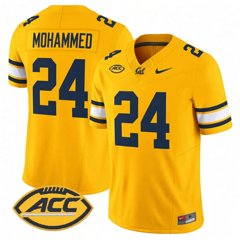 California Golden Bears #24 Adam Mohammed 2026 ACC Gold Football Game Jersey