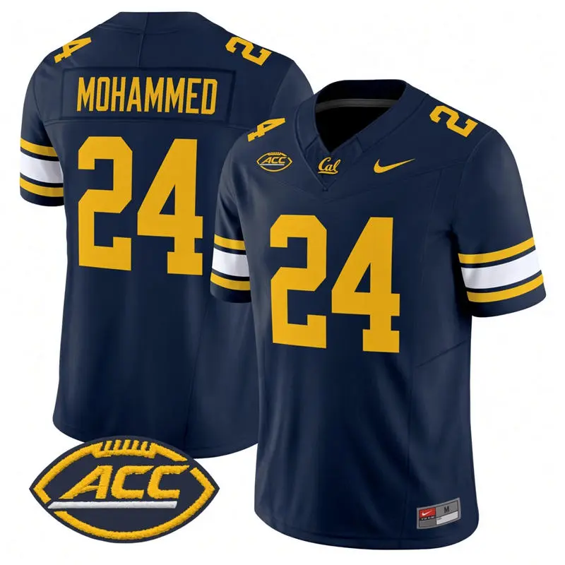 California Golden Bears #24 Adam Mohammed 2026 ACC Navy Football Game Jersey