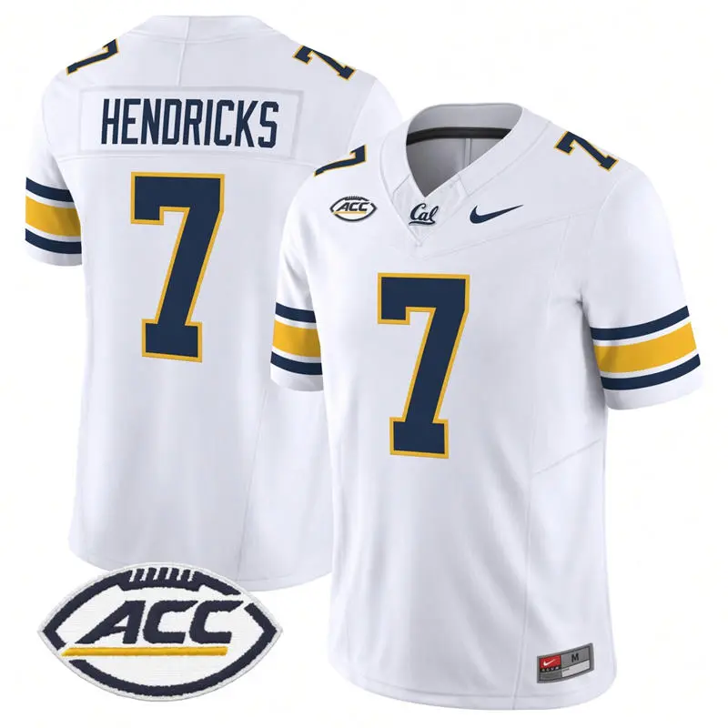 California Golden Bears #7 Chase Hendricks 2026 ACC White Football Game Jersey