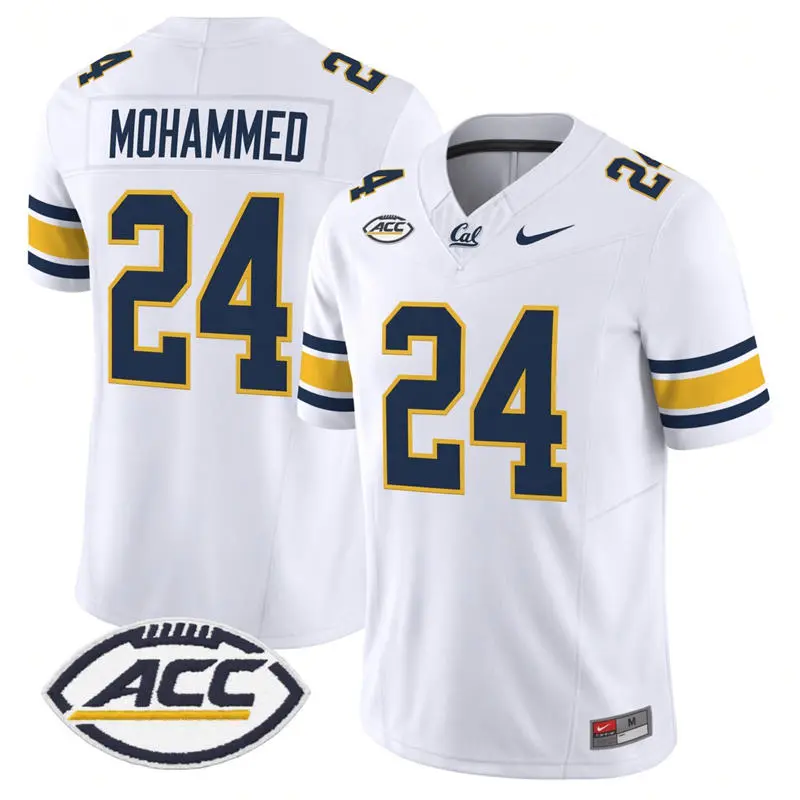 California Golden Bears #24 Adam Mohammed 2026 ACC White Football Game Jersey