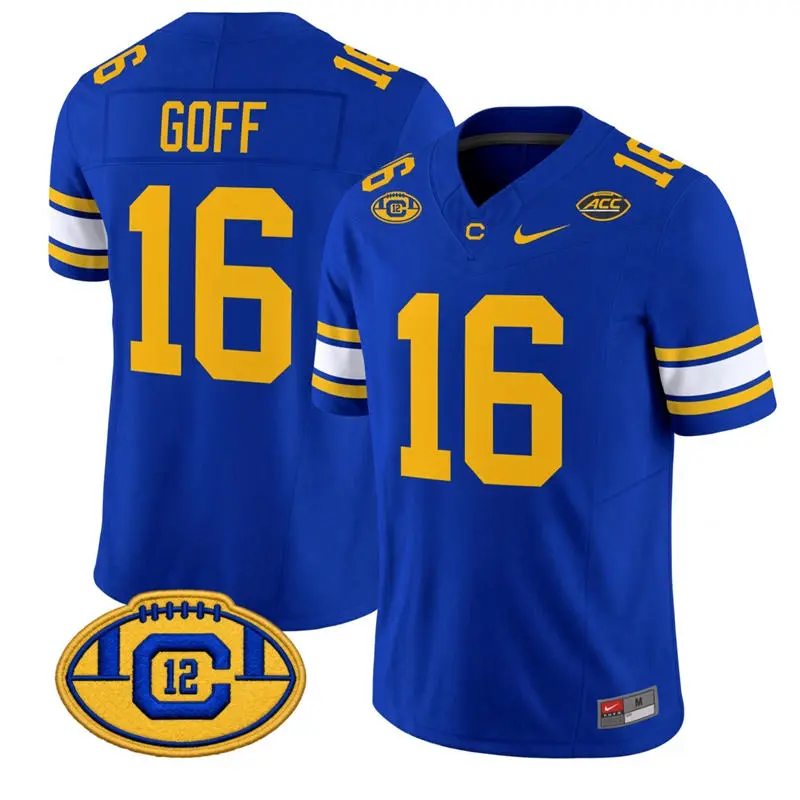 California Golden Bears #16 Jared Goff 2026 Royal Alternate Throwback Football Jersey