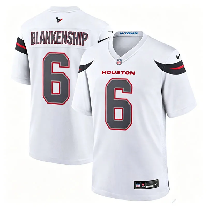 Men's Houston Texans #6 Reed Blankenship Nike White Vapor F.U.S.E. Limited Jersey