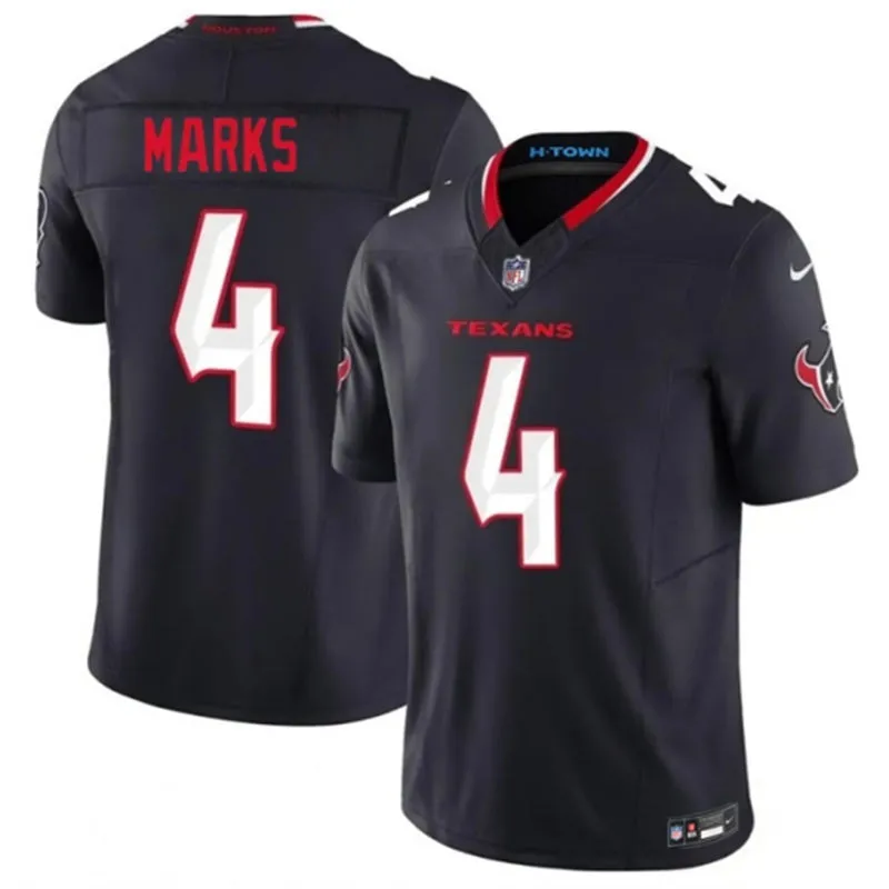 Men's Houston Texans #4 Woody Marks Nike Navy White Alternate F.U.S.E. Limited Jersey