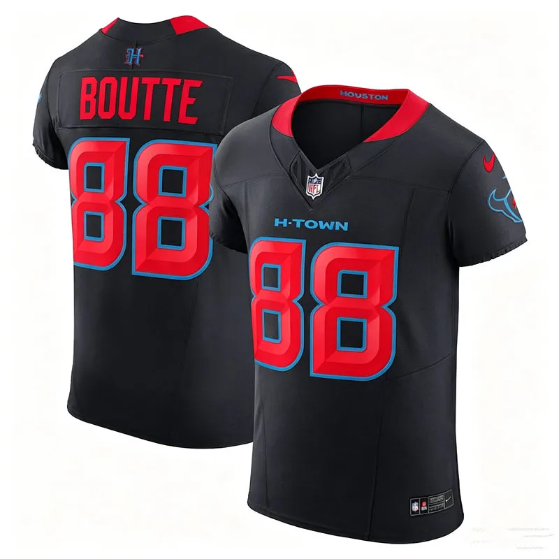 Men's Houston Texans #88 Kayshon Boutte Nike Navy Red 2nd Alternate H-Town F.U.S.E. Limited Jersey