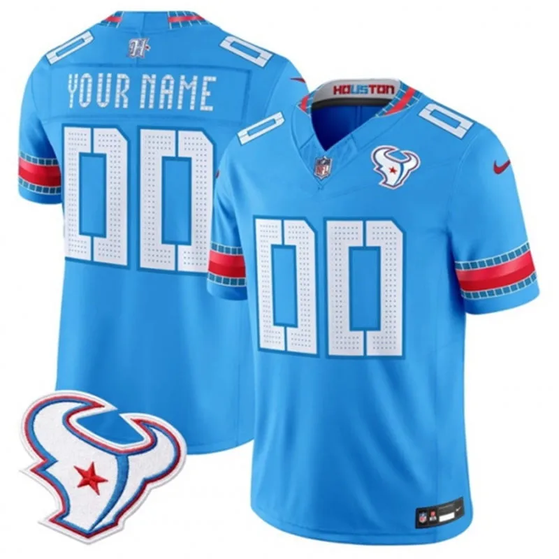 Houston Texans Custom Blue F.U.S.E Rivalries Collection Replic Jersey