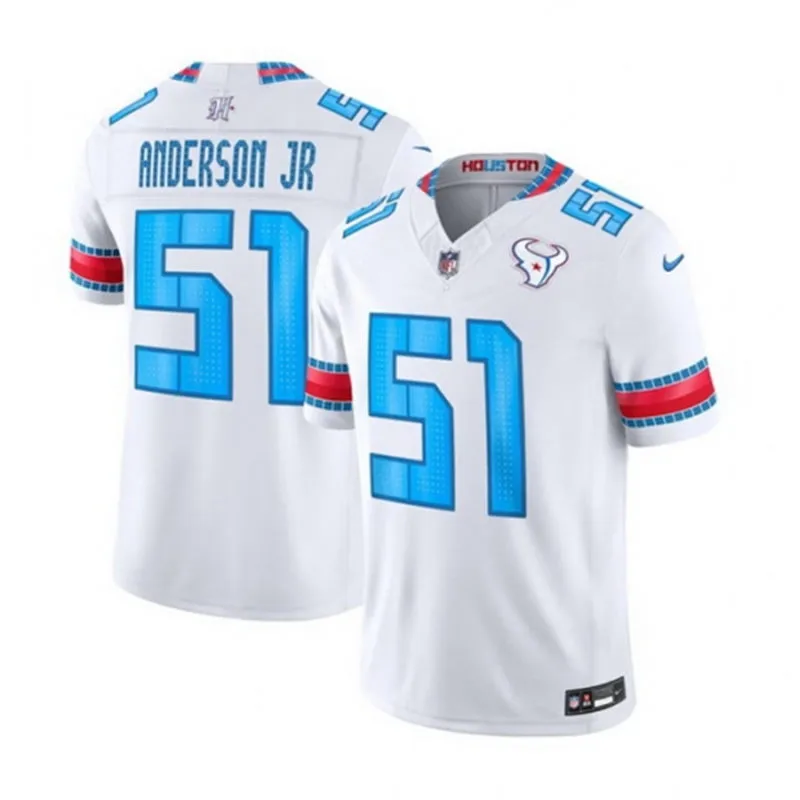 Men's Houston Texans #51 Will Anderson Jr.  White 2026 F.U.S.E Rivalries Collection Limited Jersey