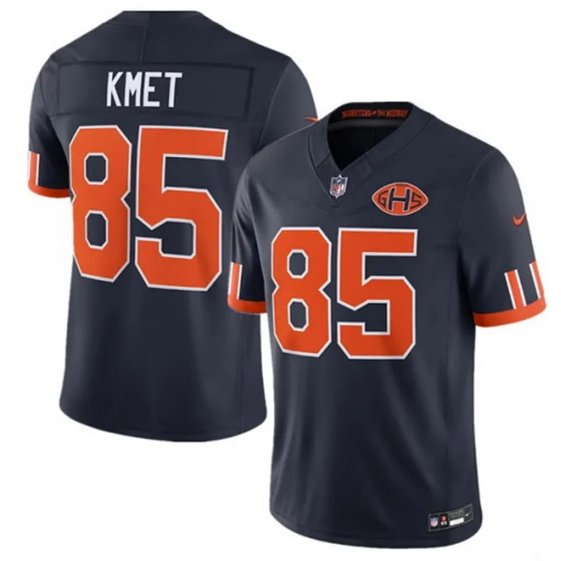 Mens Chicago Bears #85 Cole Kmet Navy 2026 F.U.S.E Rivalries Collection Limited Jersey