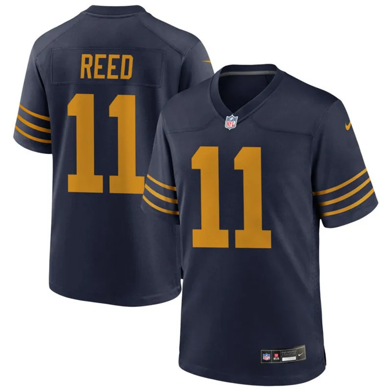 Mens Green Bay Packers #11 Jayden Reed Nike Navy The 1923 Classic Game Jersey