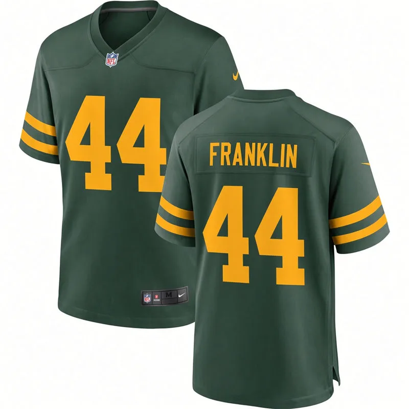 Mens Green Bay Packers #44 Zaire Franklin Nike Green Alternate Retro 1950s Throwback Limited Jersey