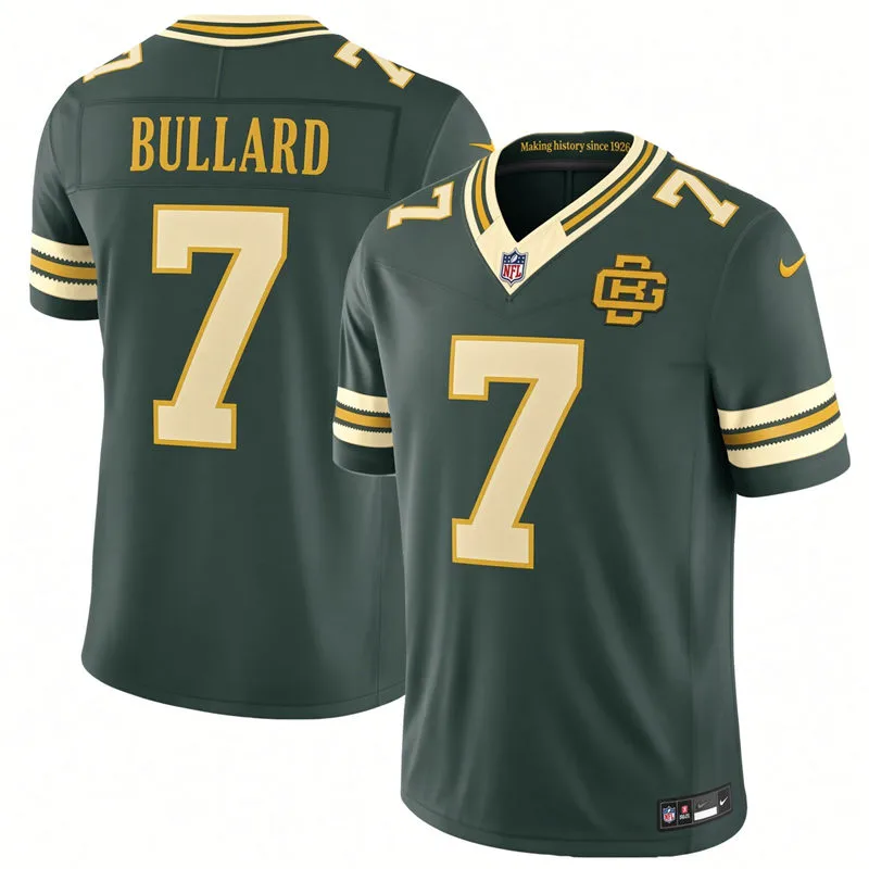 Mens Green Bay Packers #7 Javon Bullard  Green 2026 F.U.S.E. Rivalries Collection Limited Jersey