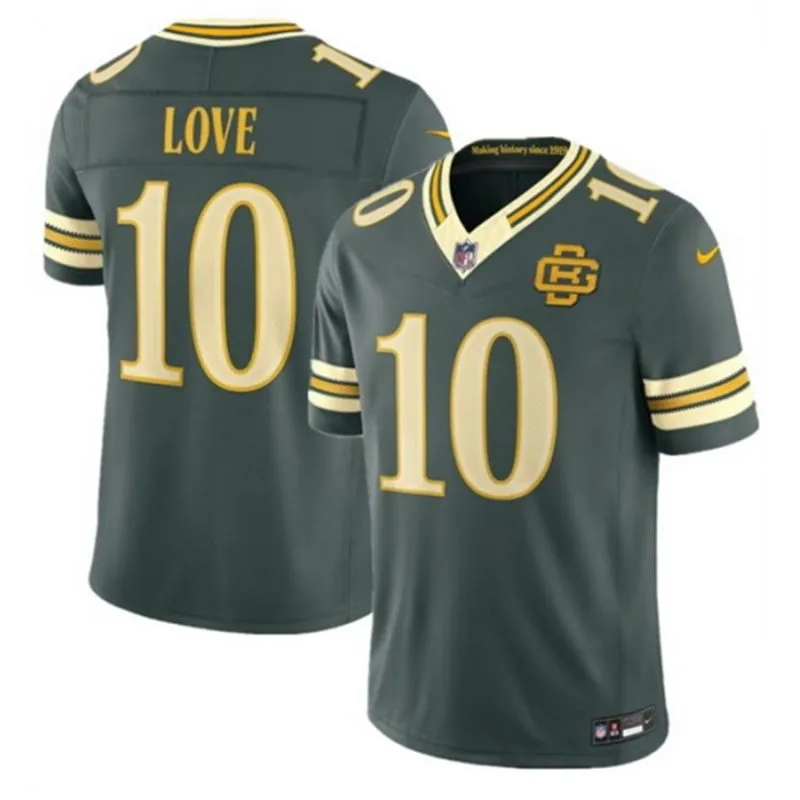 Mens Green Bay Packers #10 Jordan Love Green 2026 F.U.S.E. Rivalries Collection Limited Jersey