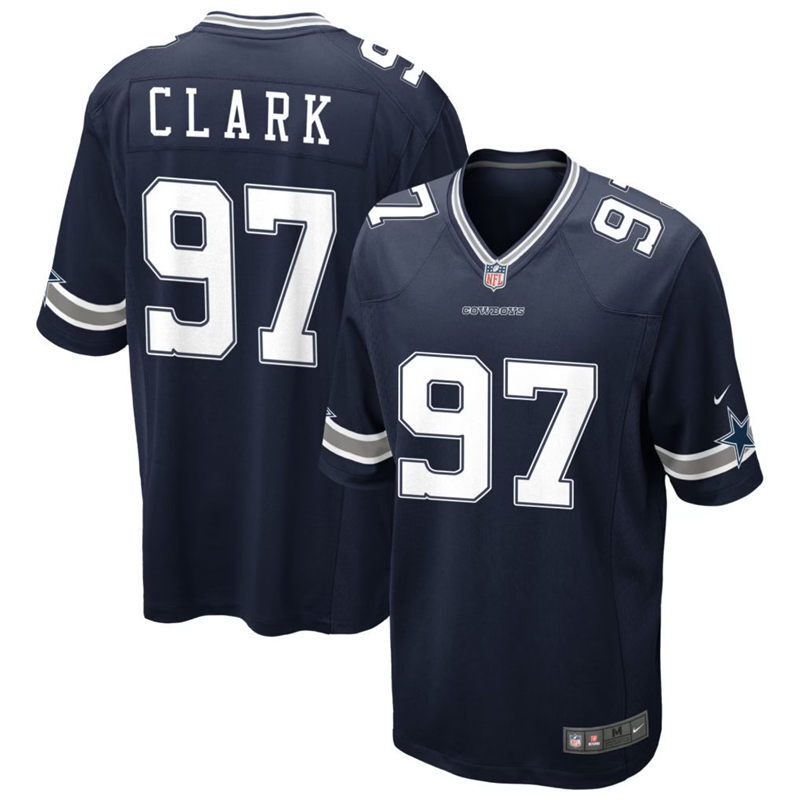 Mens Dallas Cowboys #97 Kenny Clark Nike Navy Vapor F.U.S.E. Limited Jersey