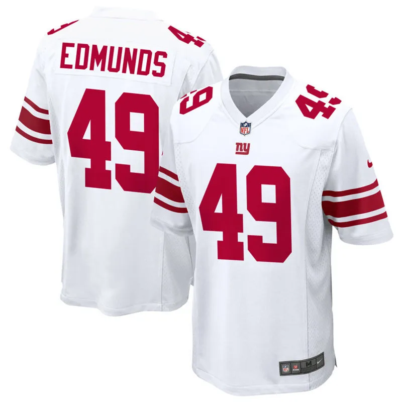 Men's New York Giants #49 Tremaine Edmunds Nike White Vapor F.U.S.E. Limited Jersey