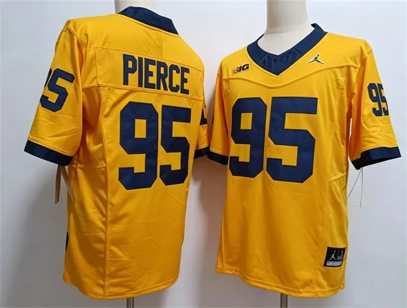 Michigan Wolverines #95 Trey Pierce Maize F.U.S.E. Limited College Football Game Jersey