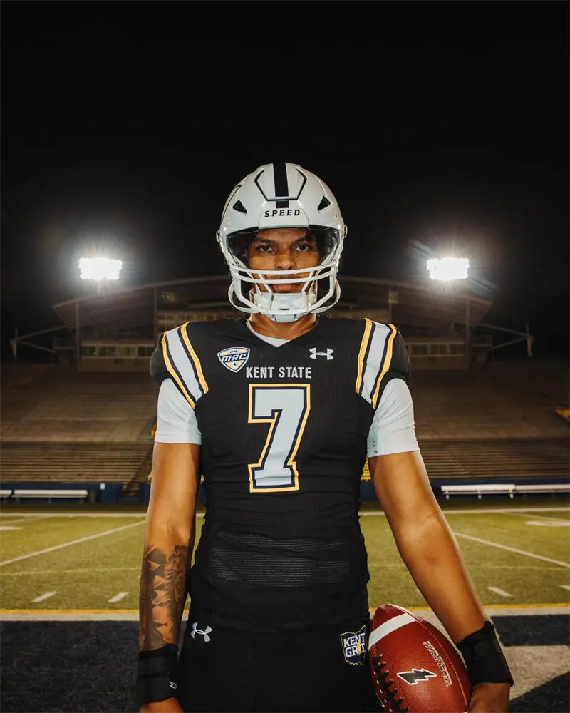 Kent State Golden Flashes Custom Black Football Game Jersey