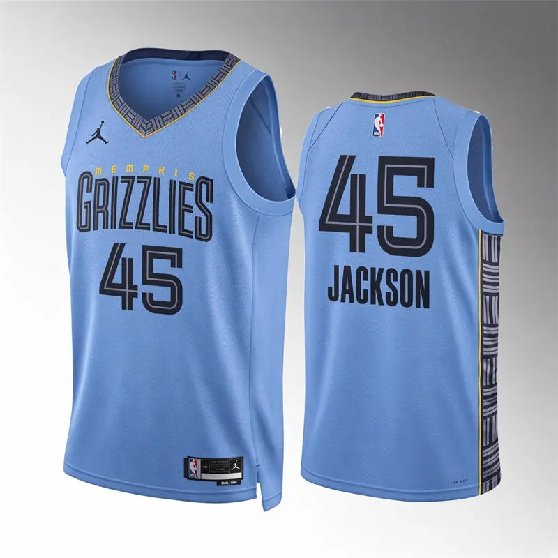 Mens Memphis Grizzlies #45 GG Jackson Light Blue Statement Edition Swingman Jersey
