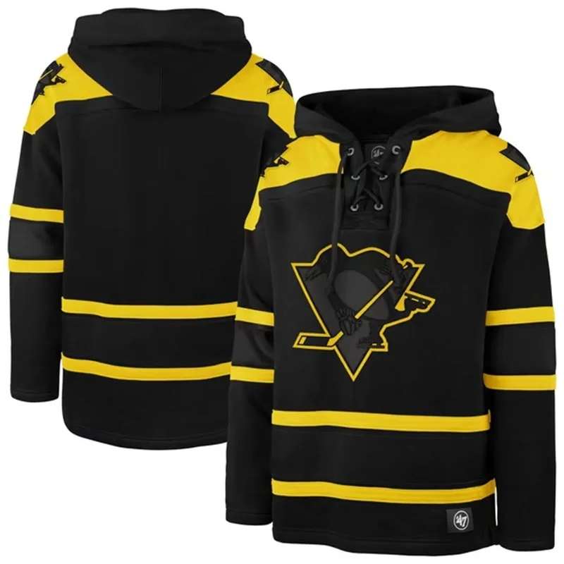 Pittsburgh Penguins Black Color Pop Lacer Hoodie
