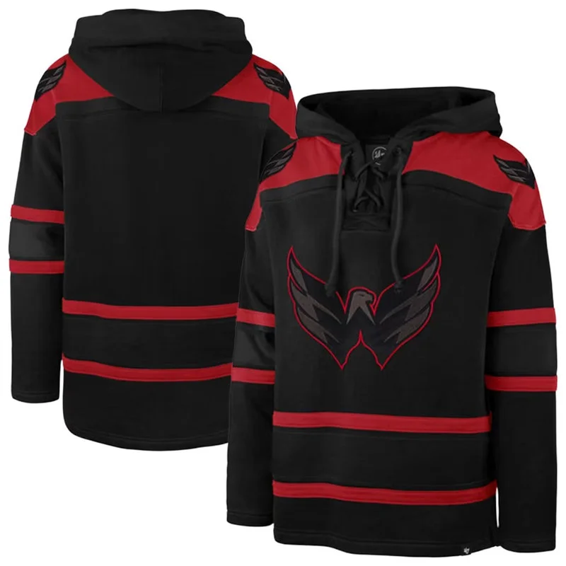 Washington Capitals Black Color Pop Lacer Hoodie