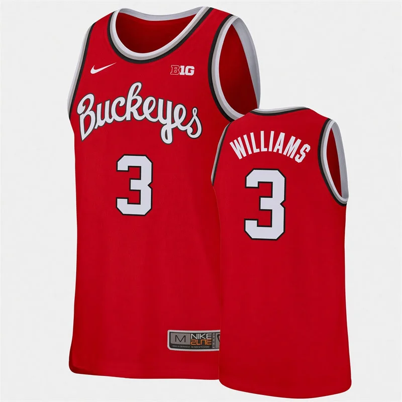 Ohio State Buckeyes #3 Jimmie Williams Scarlet Buckeyes College Basketball Jersey