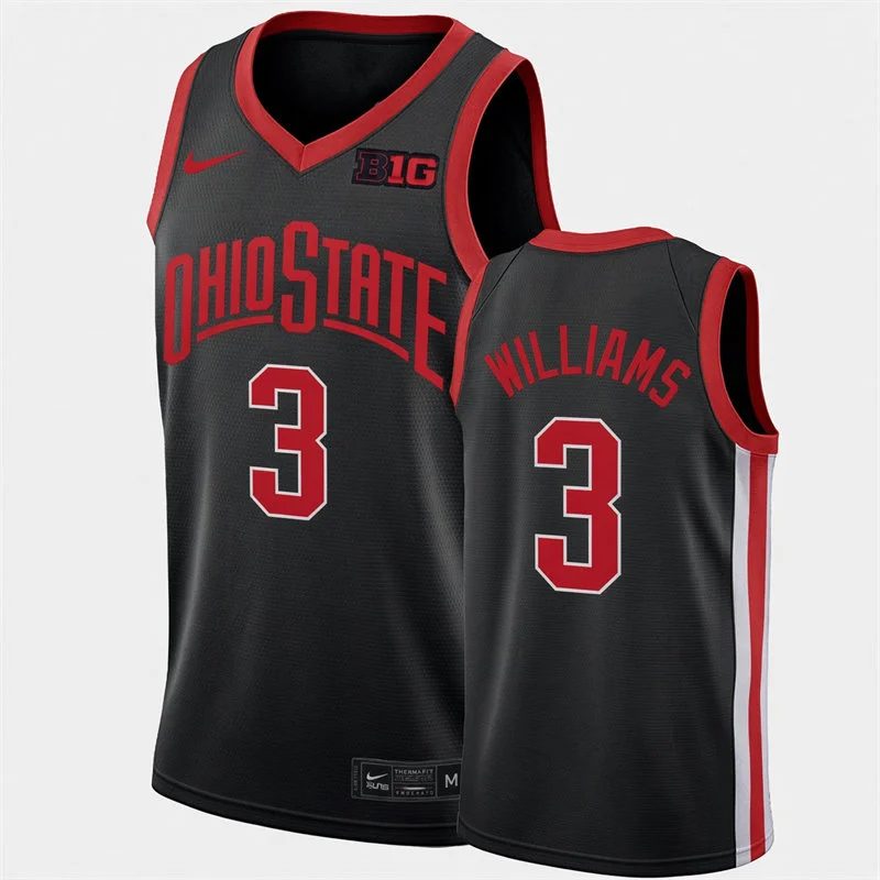 Ohio State Buckeyes #3 Jimmie Williams Nike 2026 Black Basketball Game Jersey