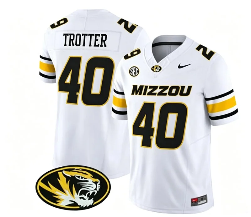 Missouri Tigers #40 Josiah Trotter White F.U.S.E. College Football Limited Jersey Missouri Tigers #40 Josiah Trotter White F.U.S.E. College Football Limited Jersey