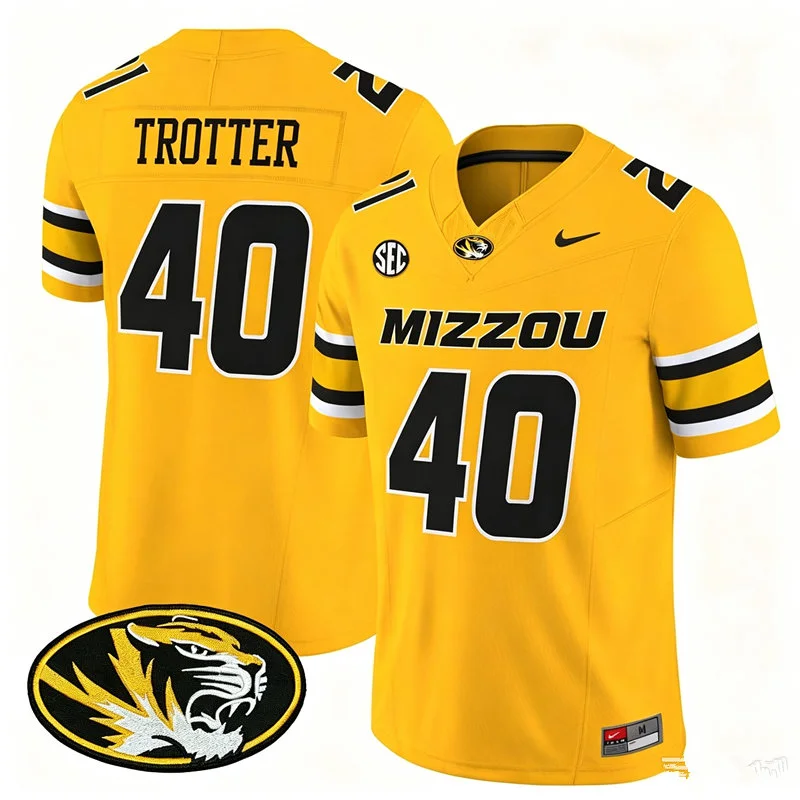 Missouri Tigers #40 Josiah Trotter Gold F.U.S.E. College Football Limited Jersey